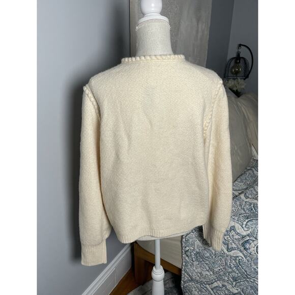 J. Crew Odette sweater lady jacket with jewel buttons size large - Picture 7 of 8